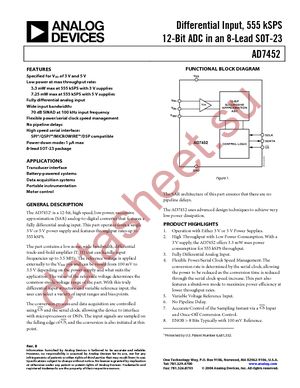 AD7452BRTZ-R2 datasheet  